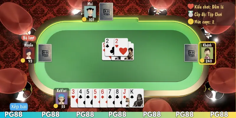 Chơi Tiến lên nhận thưởng khủng tại PG88
