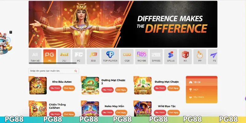 Giới thiệu sảnh nổ hũ PG88 hot hit